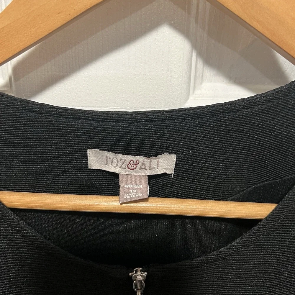 Roz & Ali Black Blazer Size 1X - Picture 3 of 6